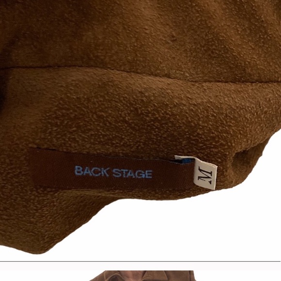 Faux Suede long brown coat with fringe size medium - Picture 11 of 12